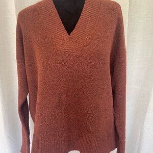 a.n.a Women's Rust V-Neck Sweater